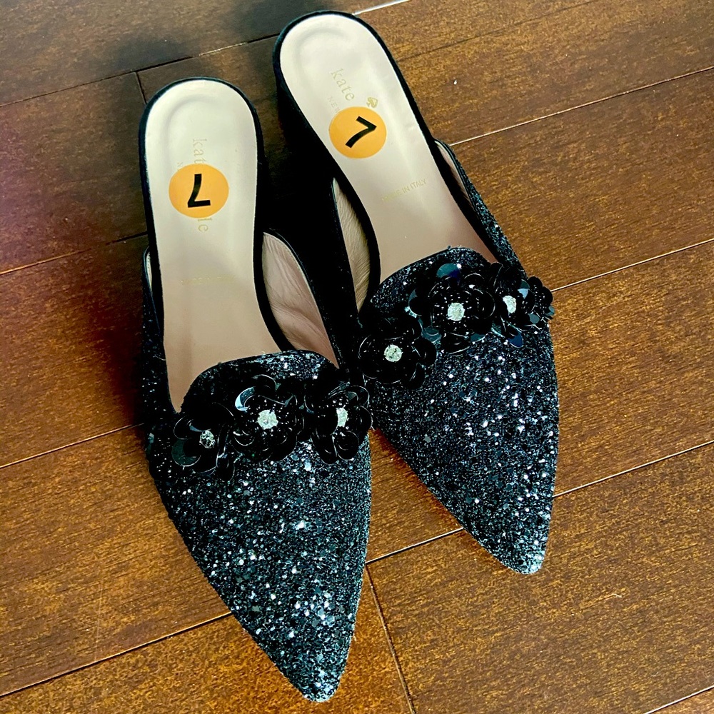 Kate Spade Glitter Mules